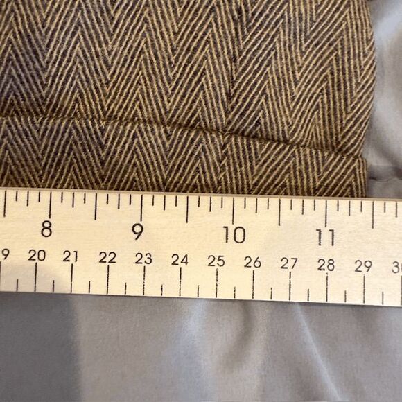 Alice + Olivia for Scoop Collab Brown Wool Trouser Shorts Herringbone Size 2 - Picture 9 of 9